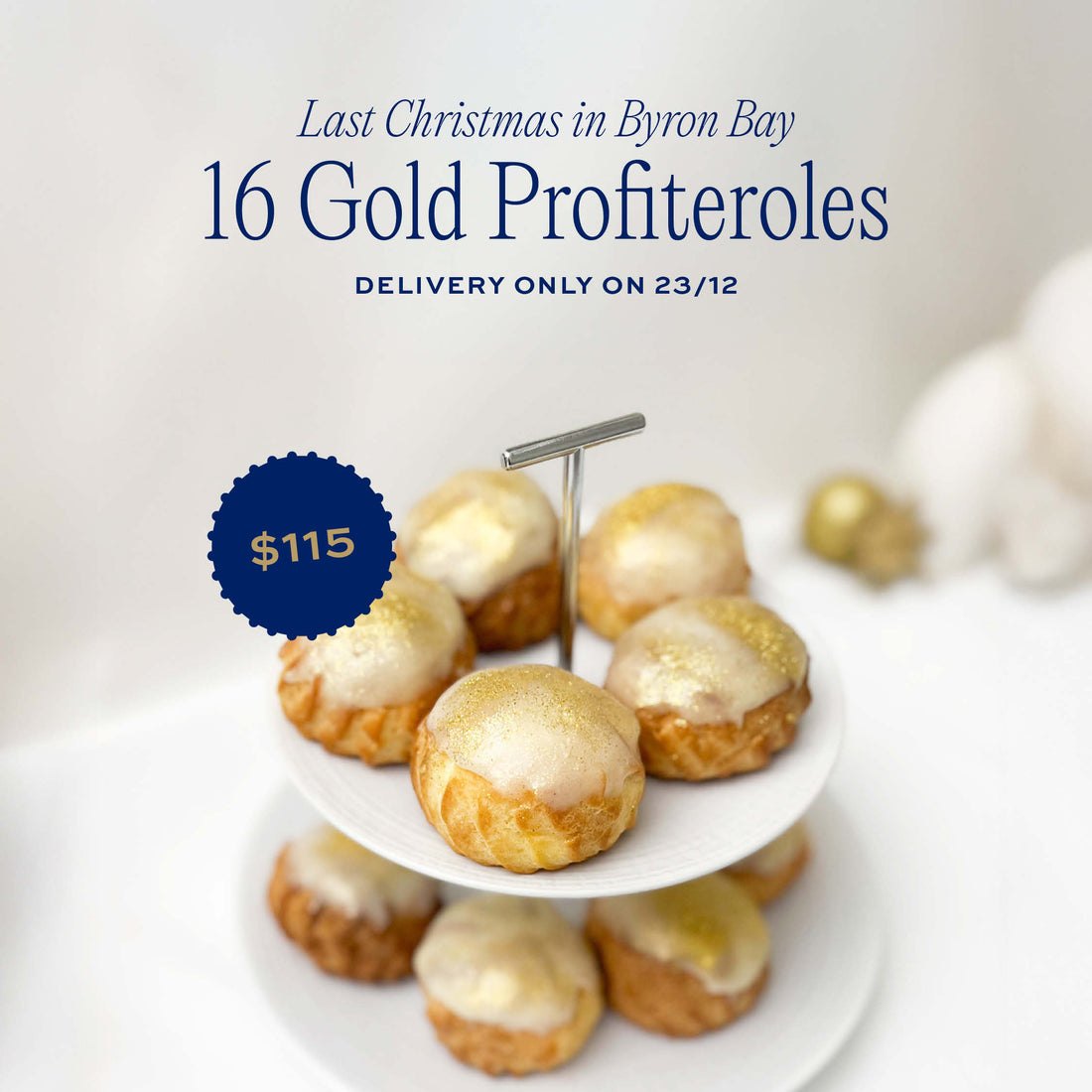 Box of 16 Vanilla Profiteroles (delivery only on 23/12)