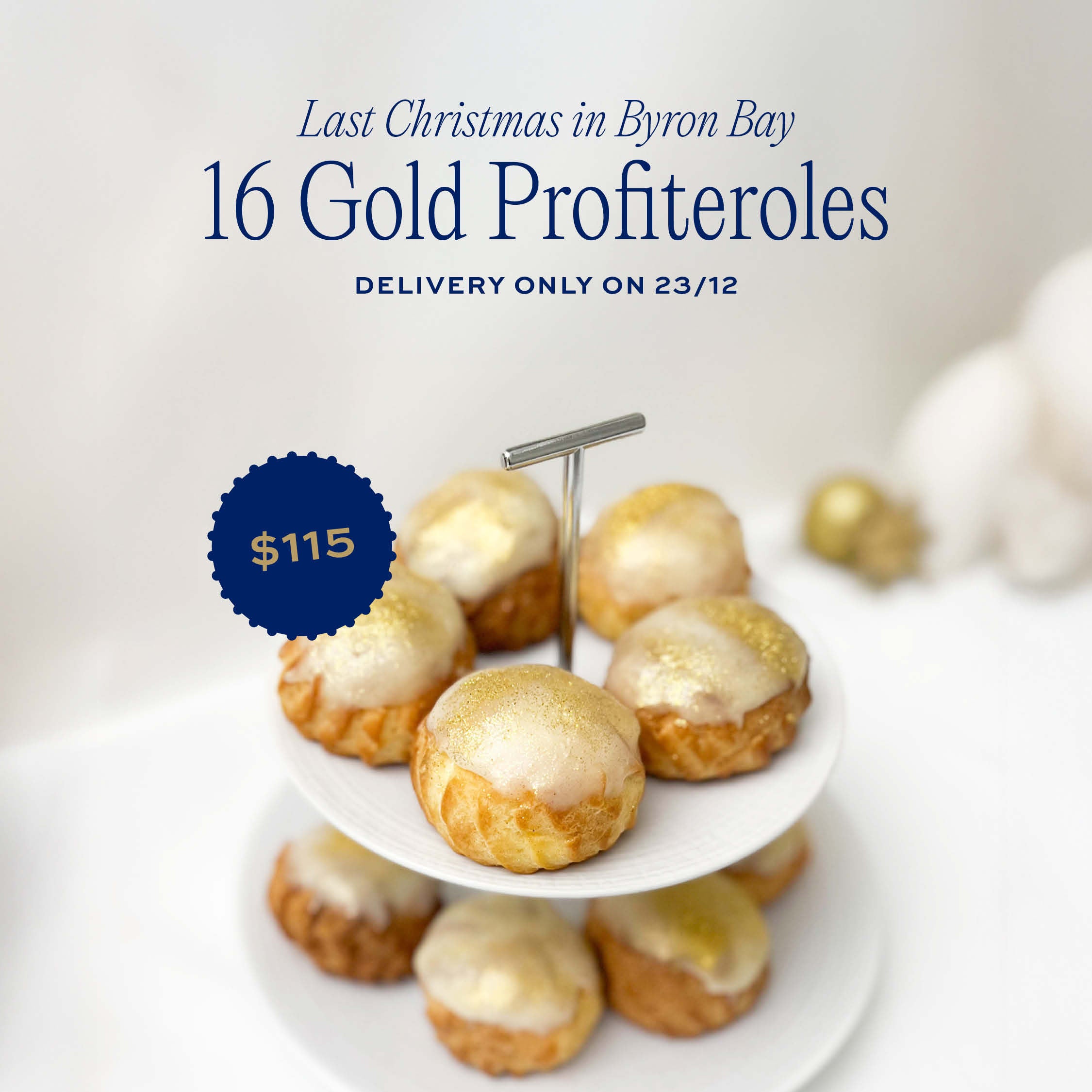 Box of 16 Vanilla Profiteroles (delivery only on 23/12)